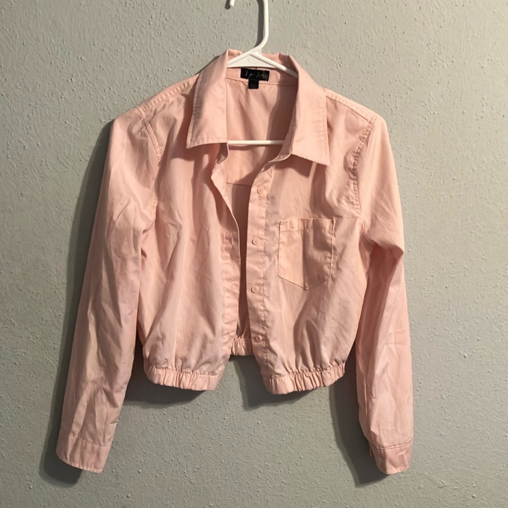 J for Justify Light Pink Bomber Jacket